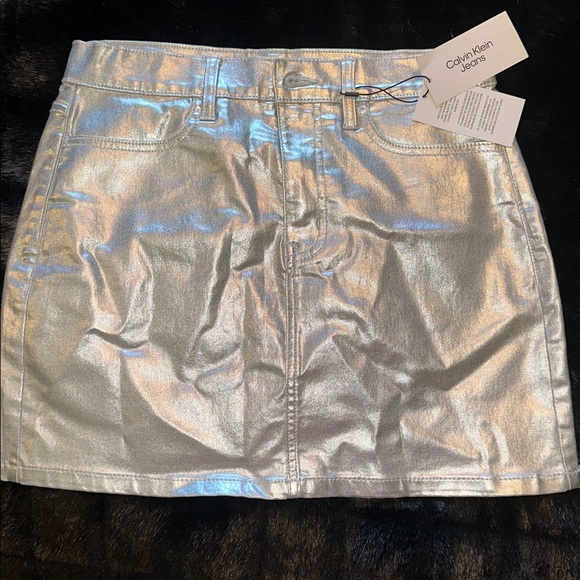 Calvin Klein Dresses & Skirts - Calvin Klein Metallic Mini Skirt
